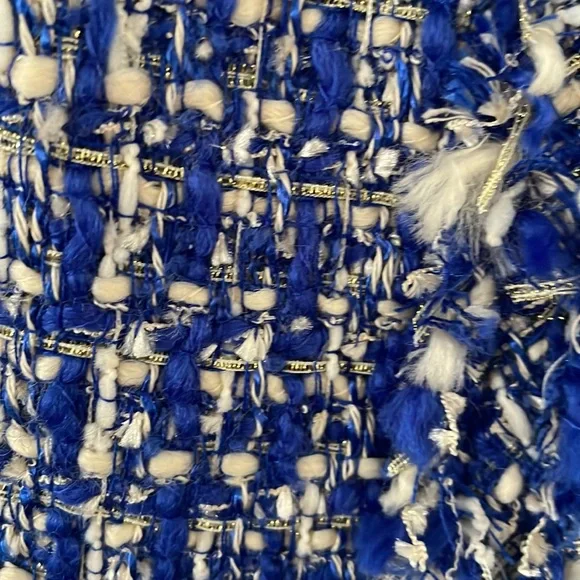 Alice + Olivia Blue and White Tweed Blazer - Picture 5 of 5